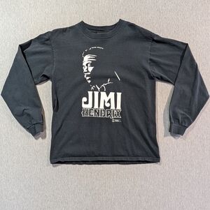 Jimi Hendrix Black Graphic Long-Sleeve Tee